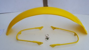 FRONT FENDER OSSA GRIPPER + SUPPORTS NEW OSSA TR 80 FRONT FENDER+ BRACKETS OSSA YELLOW MUDGUARD - Img 4