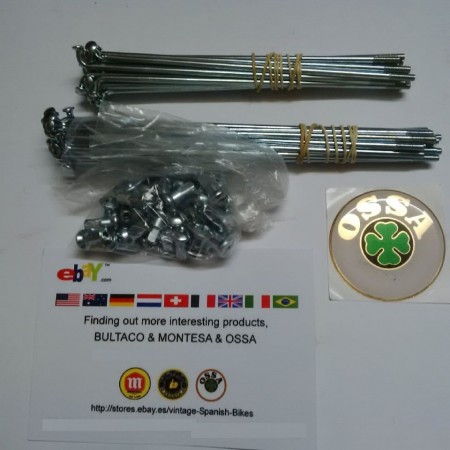 NEW OSSA EXPLORER SPOKES AND NIPPLES KIT ORIGINAL FRONT AND REAR WHEEL - Img 3