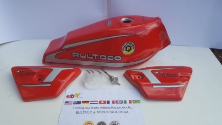 BULTACO ALPINA 188 GAS TANK AND SIDE PANELS NEW BULTACO ALPINA 188 SET BODY PARTS FULL BIKE NEW - Img 9