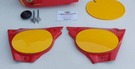 BULTACO PURSANG MK7 COMPLETE BODY KIT GAS TANK AND SIDE PANELS + NUMBER PLATE MODEL 121 BULTACO PURSANG GAS TANK NEW BULTACO PURSANG BODY KIT BULTACO PURSANG MK7 360 - Img 2