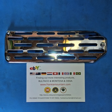 Exhaust Silencer Protector Grill Bultaco grill chrome exhaust protector - Img 3