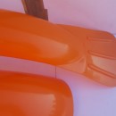 OSSA TR80 FENDERS FRONT & REAR NEW OSSA TR 80 FENDERS FRONT FENDER OSSA ORANGE MUDGUARDS OSSA 250 MUDGUARDS OSSA TRIAL 250 FENDERS ORANGE - Img 4