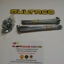 BULTACO MERCURIO 175 GT SPOKES AND NUTS KIT 2 WHEELS BULTACO METRALLA GT SPOKES KIT NEW