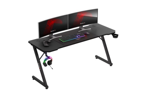Birou Gaming Huzaro, Hero 4.8, 160 X 60 X 74 Cm, Mousepad Inclus 80 X 58 Cm, Negru