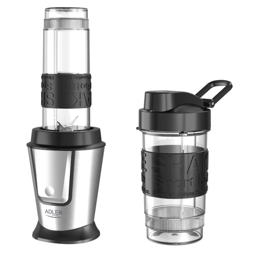 Blender cu 2 Recipiente Portabile cu capac Adler AD 4081, 500 W, 570 ml si 400 ml