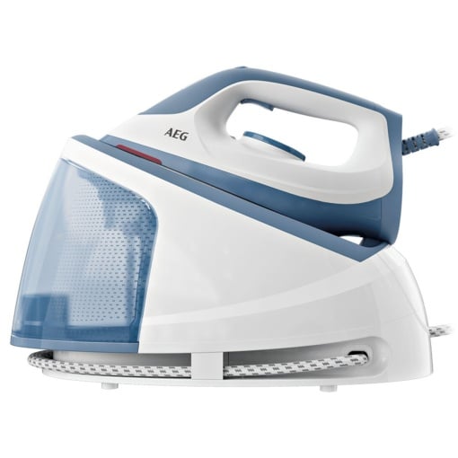 Stație de călcat cu abur AEG ST5-1-2DB Gentle 5000, de 2400W, alb și albastru
