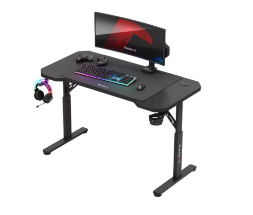 Birou De Gaming, Huzaro Hero 2.6, Mousepad inclus, Inaltime reglabila, Negru
