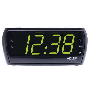 Ceas cu alarma, radio,display LED generos 16 cm