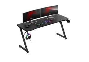 Birou Gaming Huzaro, Hero 4.8, 160 X 60 X 74 Cm, Mousepad Inclus 80 X 58 Cm, Negru