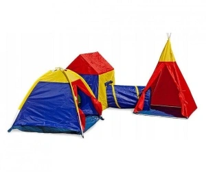 Set corturi de joaca 5 in 1 cu tunele si casuta, pliabil, pentru interior si exterior, multicolor - Img 2