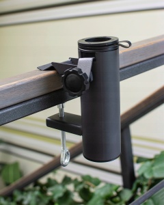 Suport de umbrela pentru balcon, prindere pe balustrada, diametru 35-50mm - Img 2