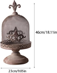 Suport lumanare / Sfesnic retro, 43 x 23 cm, gri - Img 3