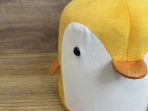 Taburet pentru copii, 28x25cm, maxim 50kg, model pinguin galben - Img 2