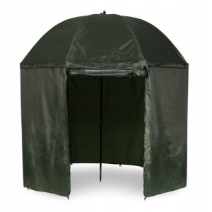 Umbrela pescuit 200x220 cm, inchidere completa cu perete detasabil, reglabil, otel si Oxford impermeabil, verde - Img 1