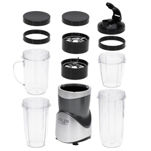 Blender smoothie 4 recipiente, Adler AD 4084, 1200 W, funcție Pulse, design elegant - Img 4