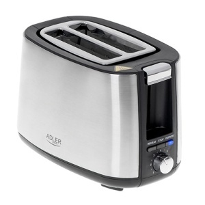Prajitor de paine Adler AD 3214, 2 felii, 900 W, 7 niveluri rumenire, otel inox - Img 3