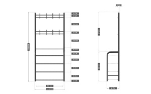 Raft pentru haine si incaltaminte pentru hol Mark Adler Keeper 2.0 - Img 2