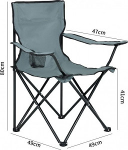 Scaun de camping pliabil,set de 2 buc - Img 3