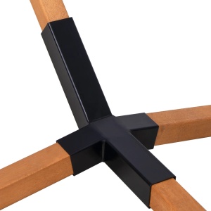 Suport hamac Sersimo cu cadru din lemn pentru gradina, sarcina maxima 150kg, culoare maro - Img 4