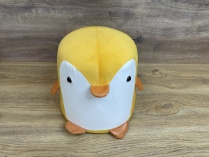 Taburet pentru copii, 28x25cm, maxim 50kg, model pinguin galben - Img 3