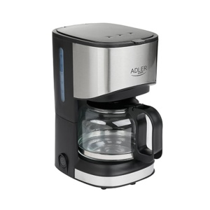Cafetiera, Adler, Sticla/Inox, 550W, Recipient de 0.7l, Negru/Argintiu - Img 3