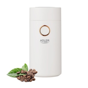 Râșniță de cafea Adler AD 4446wg, 150 W, 75 g, alb/auriu - Img 3
