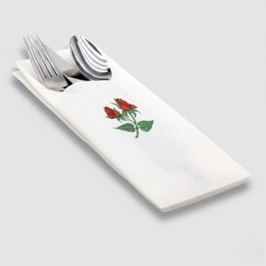 Servetele de masa premium Simulinen, design floral, unica folosinta, material textil