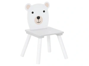 Set masa cu 2 scaune pentru copii MIMILI, alb si gri, MDF si lemn de pin, design scandinav - Img 4