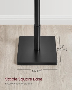 Cuier din lemn tip pom, Vasagle, 8 carlige, 175 cm, negru - Img 6