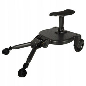 Platforma pentru carucior 55x33x36 cm, cu sezut pentru al doilea copil, montaj rapid, compatibilitate universala, neagra