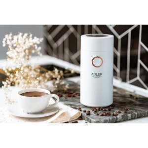 Râșniță de cafea Adler AD 4446wg, 150 W, 75 g, alb/auriu - Img 4