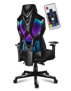 Scaun gaming Huzaro Combat 6.2 LED RGB, material Mesh, cu cotiere reglabile, 140 kg, Negru - Img 6