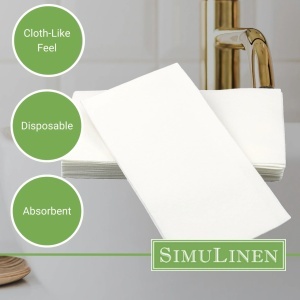 Servetele oaspeti premium Simulinen, design simplu, unica folosinta, material textil - Img 3