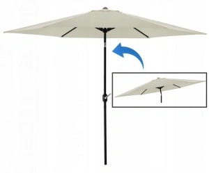 Umbrela terasa gradina, cu inclinare si husa, 300cm, Bej - Img 4