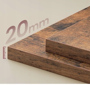 VASAGLE Cos de rufe, 2 compartimente, saci de rufe detasabili, 2 rafturi, tija umerase, 2x46L, 73x33x177cm, maro rustic - Img 3