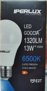 BEC LED IPERLUX GOCCIA 13W E27 A60 180-264V SET 100buc - Img 2
