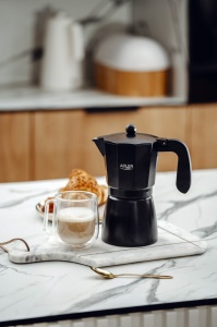Espressor moka, Adler AD 4429, 9 cesti, 520 ml, aluminiu, maner termic - Img 4