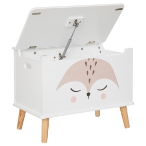 Lada depozitare Atmosphera for kids Renard, 53x33x55 cm, MDF cu picioare lemn, alb - Img 2