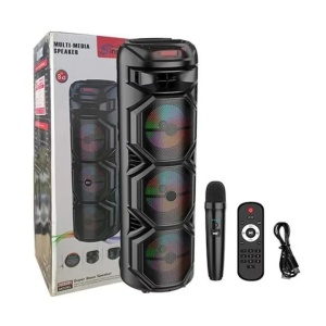 Boxa portabila ZQS-8301, 94 cm, Bluetooth FM AUX USB RGB, cu microfon