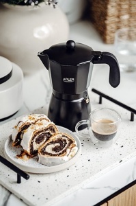 Espressor moka, Adler AD4421, 6 cesti, maner termoizolat, negru - Img 6
