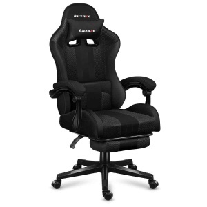 Scaun de gaming, HUZARO Force 4.7, Carbon Mesh, Suport Picioare, Functia Seat Rest, Negru