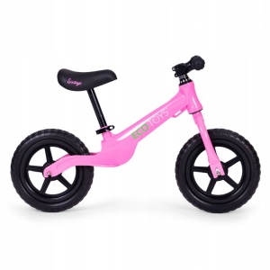 Bicicleta fara pedale pentru copii 86x47x51 cm, sa reglabila, cadru otel, roti EVA, roz - Img 3