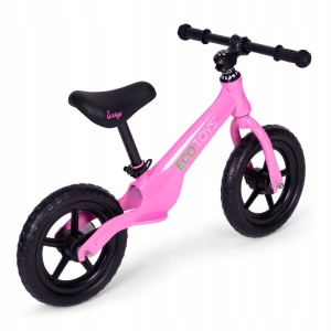 Bicicleta fara pedale pentru copii 86x47x51 cm, sa reglabila, cadru otel, roti EVA, roz - Img 4