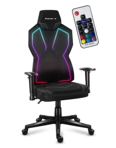 Scaun gaming Huzaro Combat 6.2 LED RGB, material Mesh, cu cotiere reglabile, 140 kg, Negru - Img 4