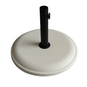 Suport baza pentru umbrele de gradina, din beton, 45 cm diametru, 16kg, alb