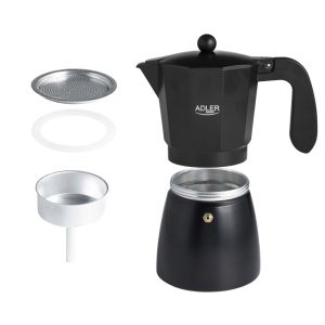 Espressor moka, Adler AD 4429, 9 cesti, 520 ml, aluminiu, maner termic - Img 2