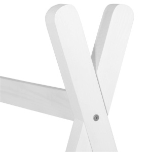 Pat din lemn pentru copii, model TeePee, somiera inclusa, 61x146x130 cm, alb - Img 4