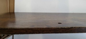 RESIGILAT: VASAGLE Masa de bar inalta, cadru metalic, design industrial, 120x40x100cm, maro rustic - Img 4