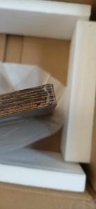 RESIGILAT: VASAGLE Raft de perete pentru colt, cadru otel cu 5 etaje din MDF, 20x20x128cm, maro rustic si negru - Img 3