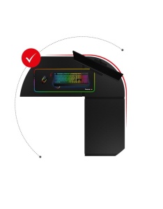 Birou pentru gaming, Huzaro Hero 6.0, Pentru Colț, Negru - Img 4